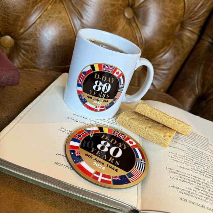 D-Day 80 Commemorative Mug & Coaster Set