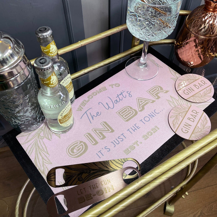 Personalised Gin Bar Accessory Set