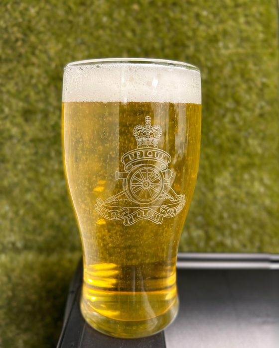 Military Engraved Pint Glass