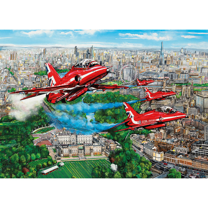 Reds Over London 1000 Piece Jigsaw Puzzle