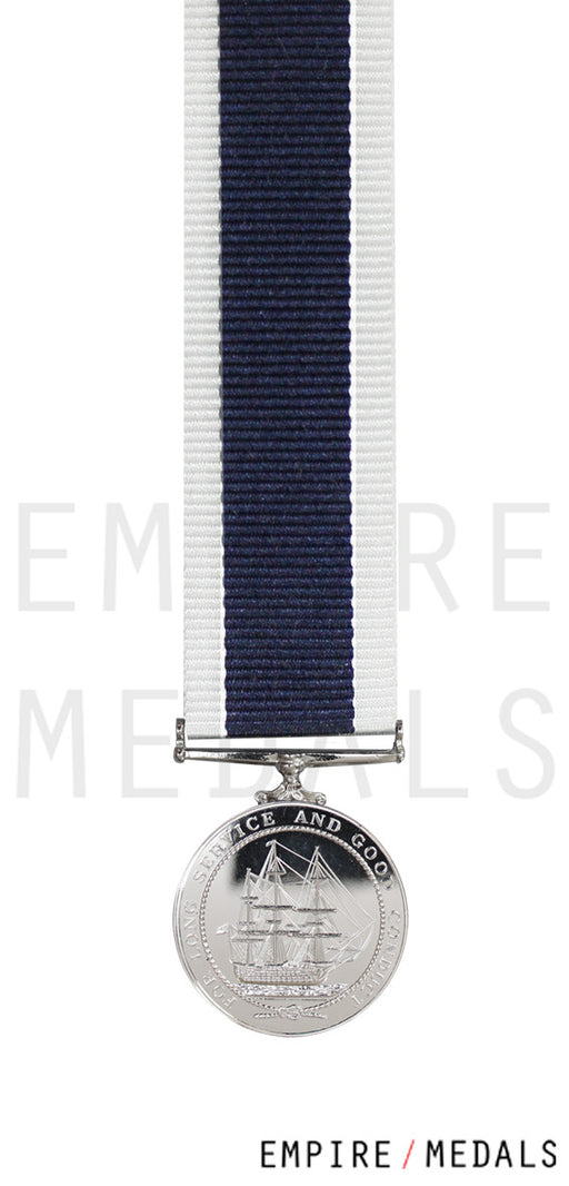 Royal Navy Long Service Miniature Medal GV Admirals Uniform